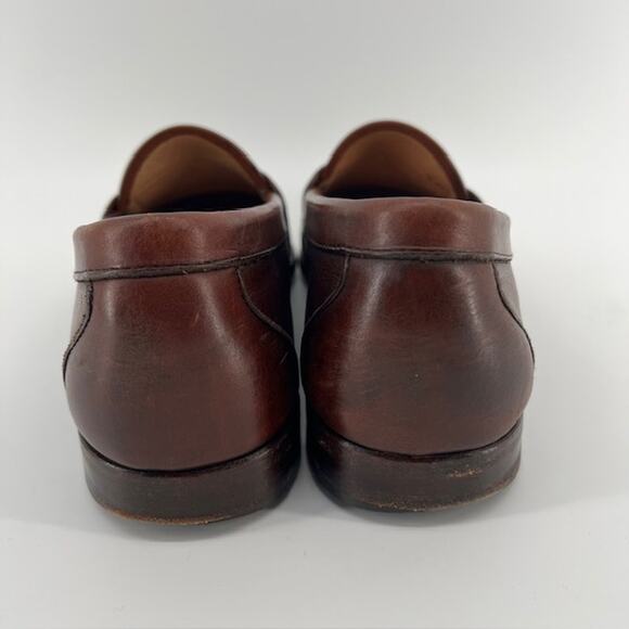 Allen Edmonds Cameron Leather Penny Loafer Mens 12B Burgundy Classic Preppy USA